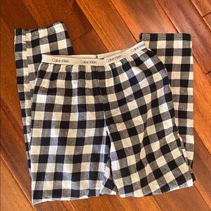 Calvin Klein Black and White Plaid lounge pj Pants